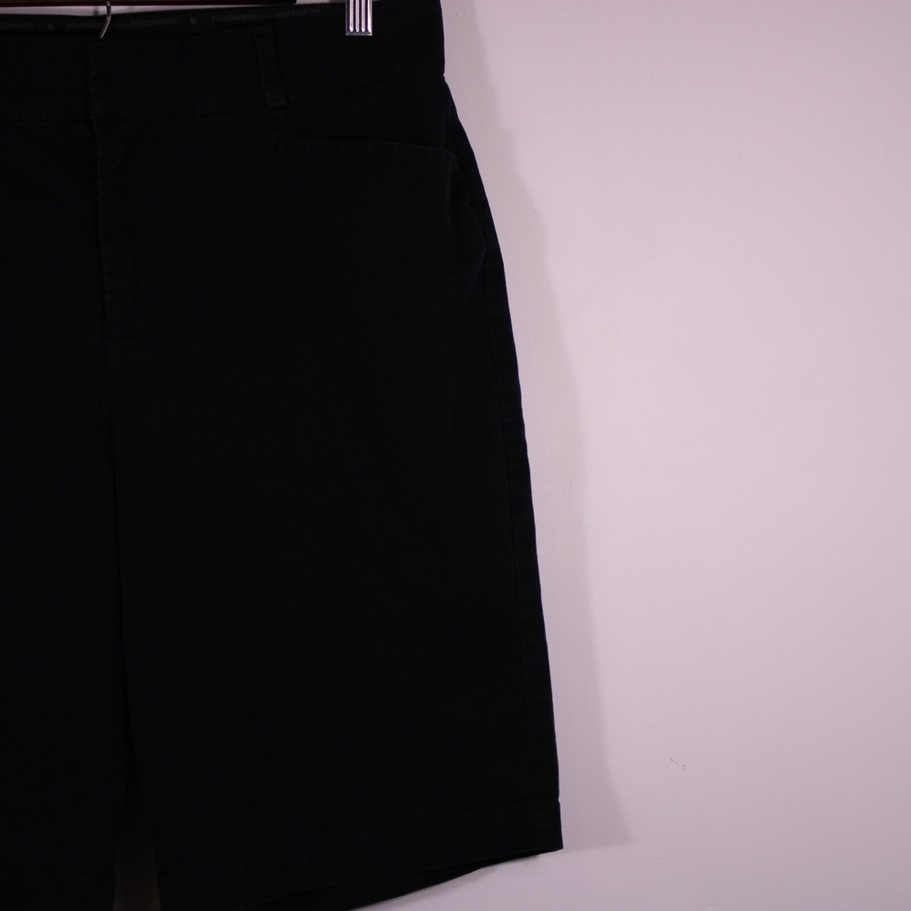 Gloria Vanderbilt Shorts Womens 10 Navy Blue Chino Casual Stretch Bermuda Missy - Picture 7 of 13